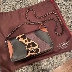 NWT - COACH 1941 Dinky Leopard Patchwork Shoulder Crossbody Bag Handbag